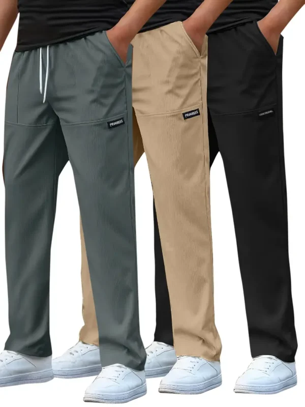 Men's Lightweight Casual Pants, Spring/Summer Workwear, Machine Washable