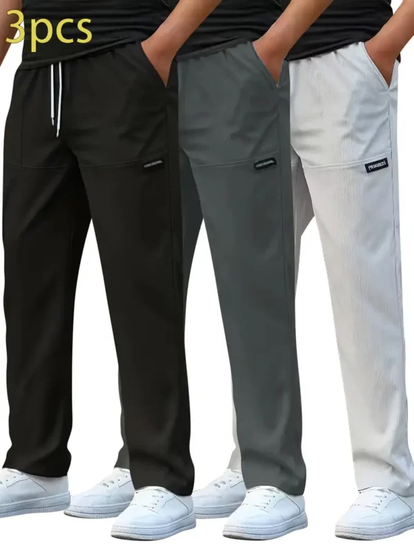 Men's Lightweight Casual Pants, Spring/Summer Workwear, Machine Washable - Image 3